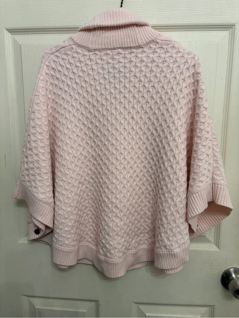 Janie & Jack Pink Cable Knit Poncho Cape Turtleneck pink color girls size 12